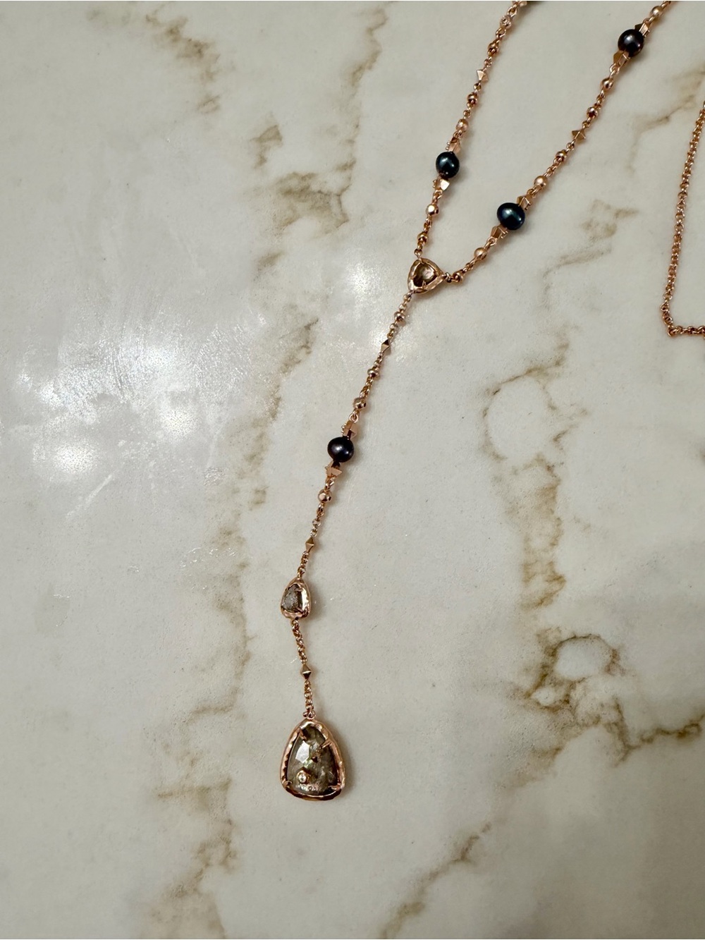 Kendra Scott Rose Gold Lariat Necklace - Picture 2 of 4